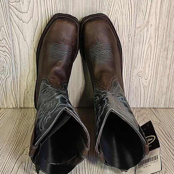 J.B. Dillon JBR1115 Leather Cowboy Western Boots Mens Size 9D NWT - Picture 8 of 16